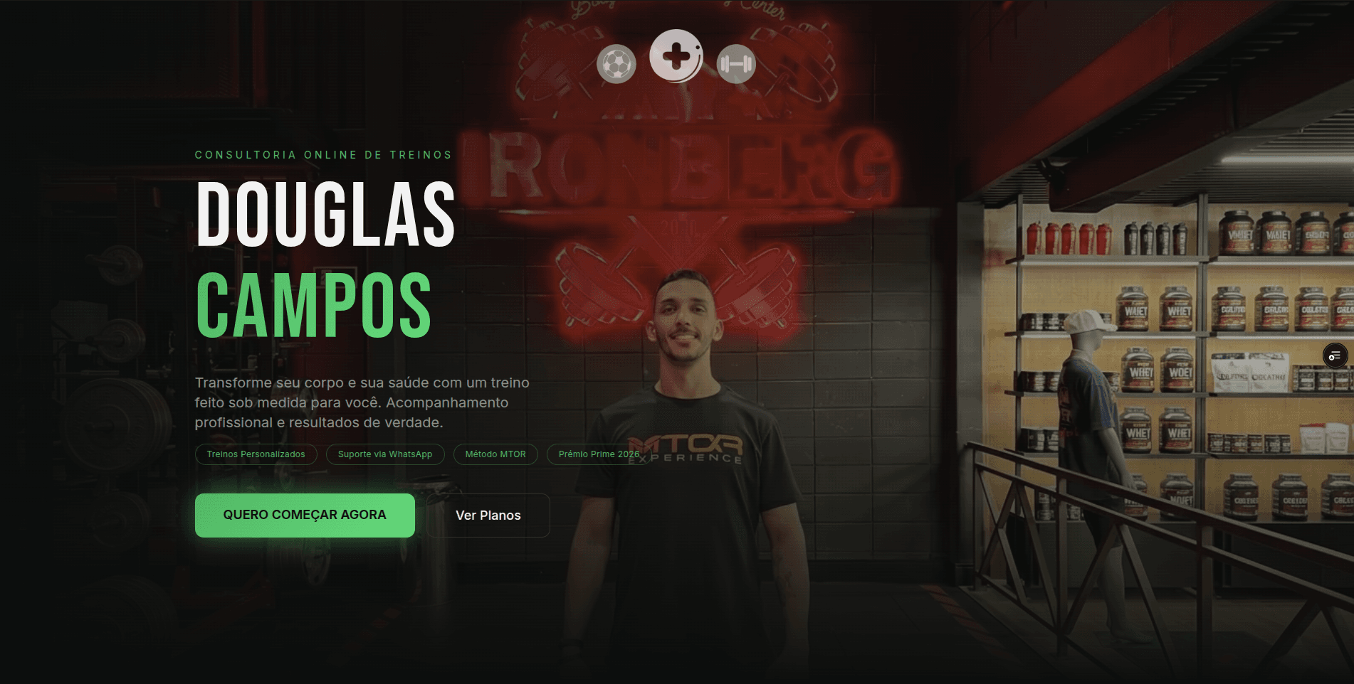 Case Página Treinador Douglas Campos